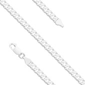 Bratara barbati argint rodiat model cubanez 5 mm x 21 cm DiAmanti PancerkaC140-21cm-SL
